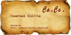 Csarnai Csilla névjegykártya