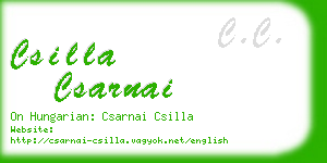 csilla csarnai business card